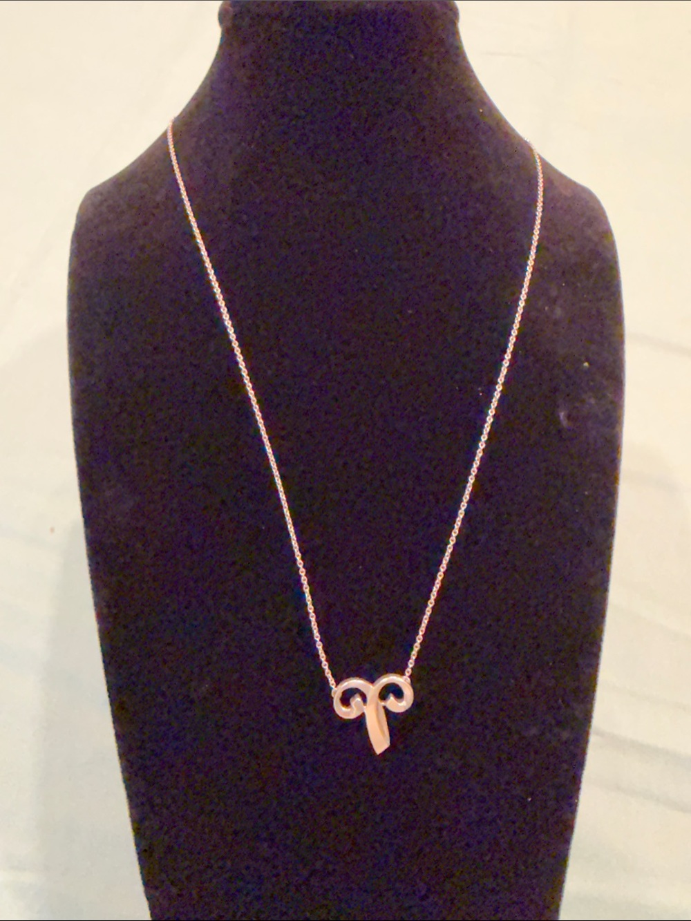Tiffany & Co. Sterling Aries Zodiac Pendant Necklace